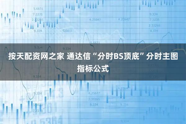 按天配资网之家 通达信“分时BS顶底”分时主图指标公式