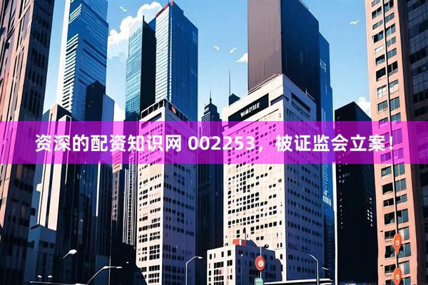 资深的配资知识网 002253，被证监会立案！